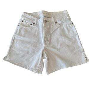 American Eagle Rigid White Distressed Denim Shorts